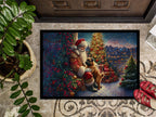 Brussels Griffon and Santa Claus Doormat
