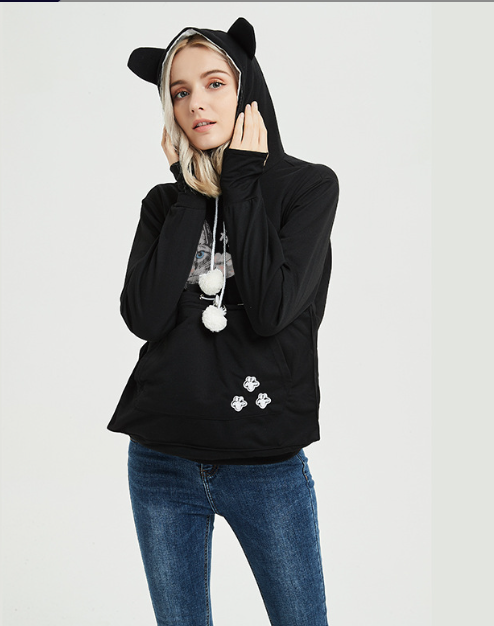 Women's Hooded Pocket Sweatshirt Pullover | Streetwear