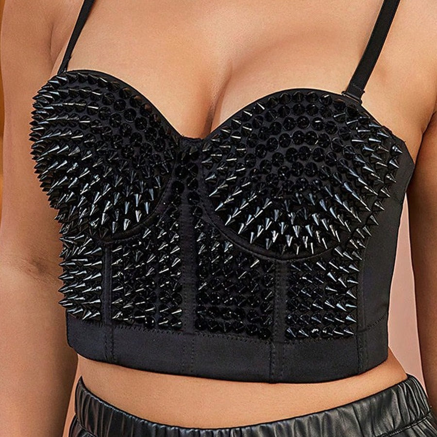 Gothic Cone Detail Sexy Corset Top for Women