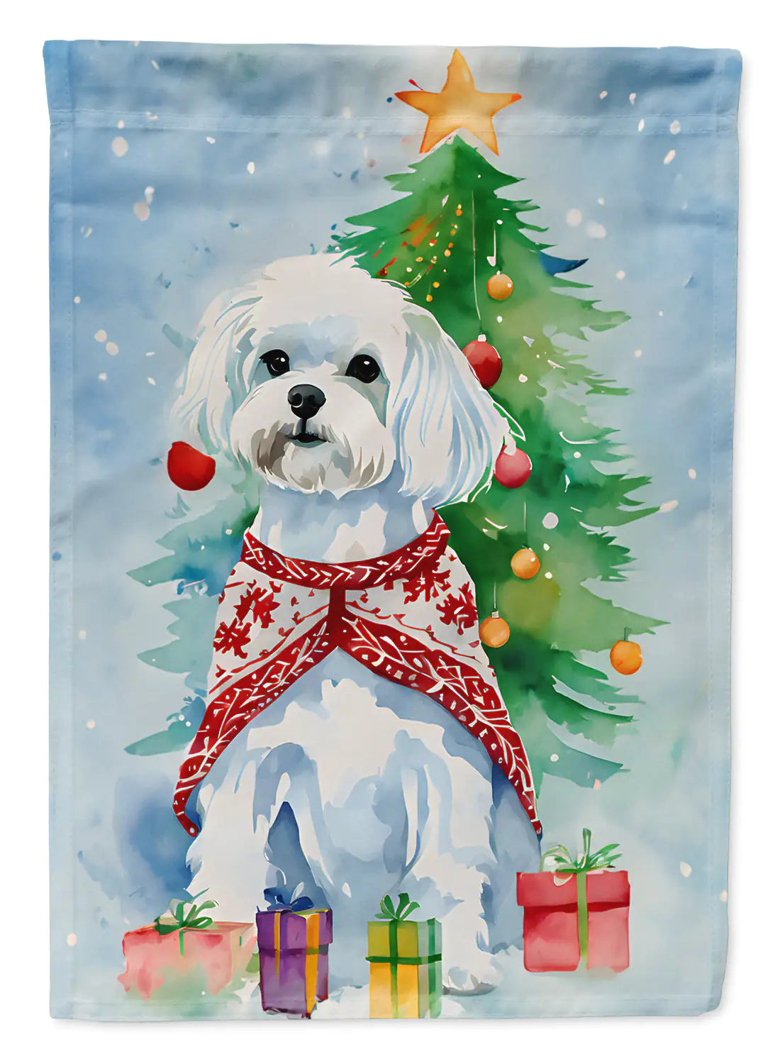 Maltese Christmas Garden Flag