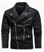 Men's Winter Leather Biker Jacket 2022