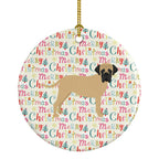 Bullmastiff Merry Christmas Ceramic Ornament