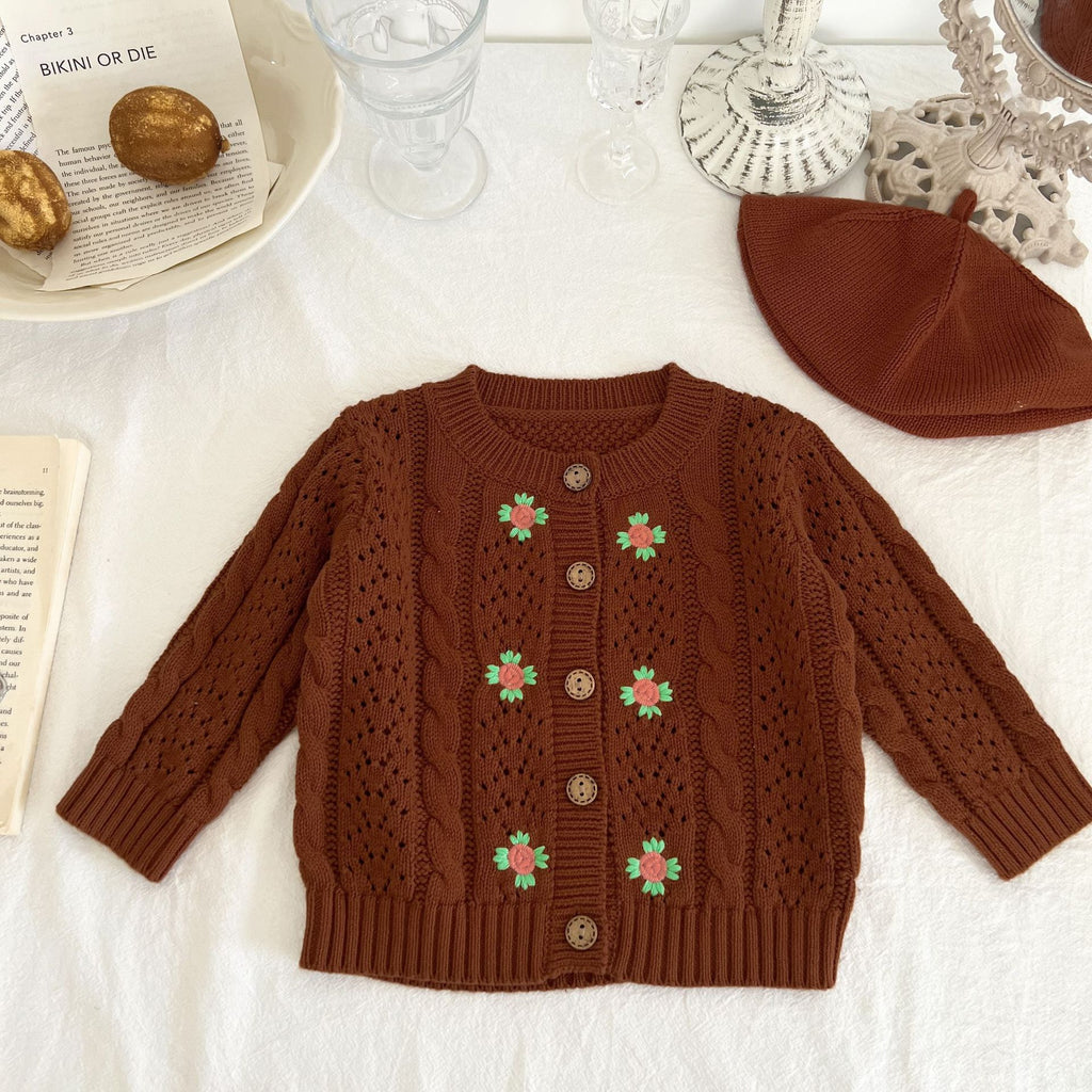 Twisted Knit Sweater Top for Girls