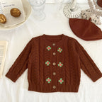 Twisted Knit Sweater Top for Girls