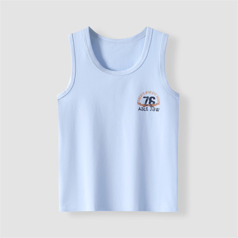 Boys' Cotton Tank Top for Spring and Autumn