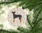 Manchester Terrier #2 Merry Christmas Ceramic Ornament