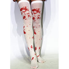 Costume Lingerie with Knee-High Blood Halloween Socks