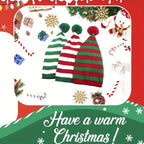 Red and Green Christmas Knitted Woolen Cap | Embroidered Cap