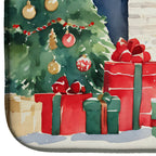 German Spitz Cozy Christmas Dish Drying Mat