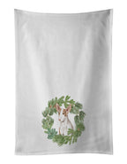 Ibizan Hound Puppy Christmas Wreath Kitchen Towel Set of 2