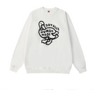 Round-Neck Sweater with Autumn Winter Letter Print