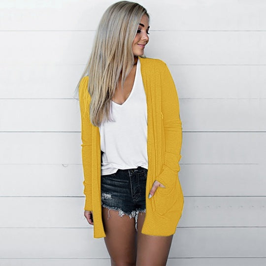 Cardigan Jackets with Functional Pockets