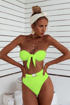High-Quality Bikini with Metal Clasp and Leopard Print