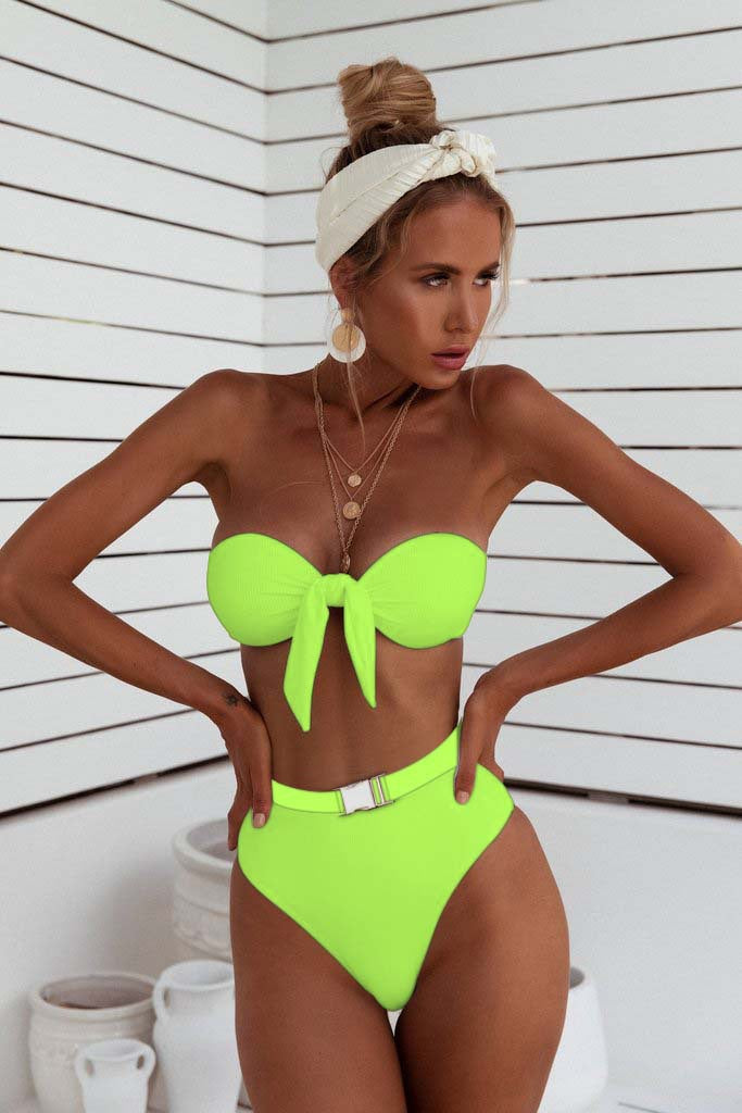 High-Quality Bikini with Metal Clasp and Leopard Print