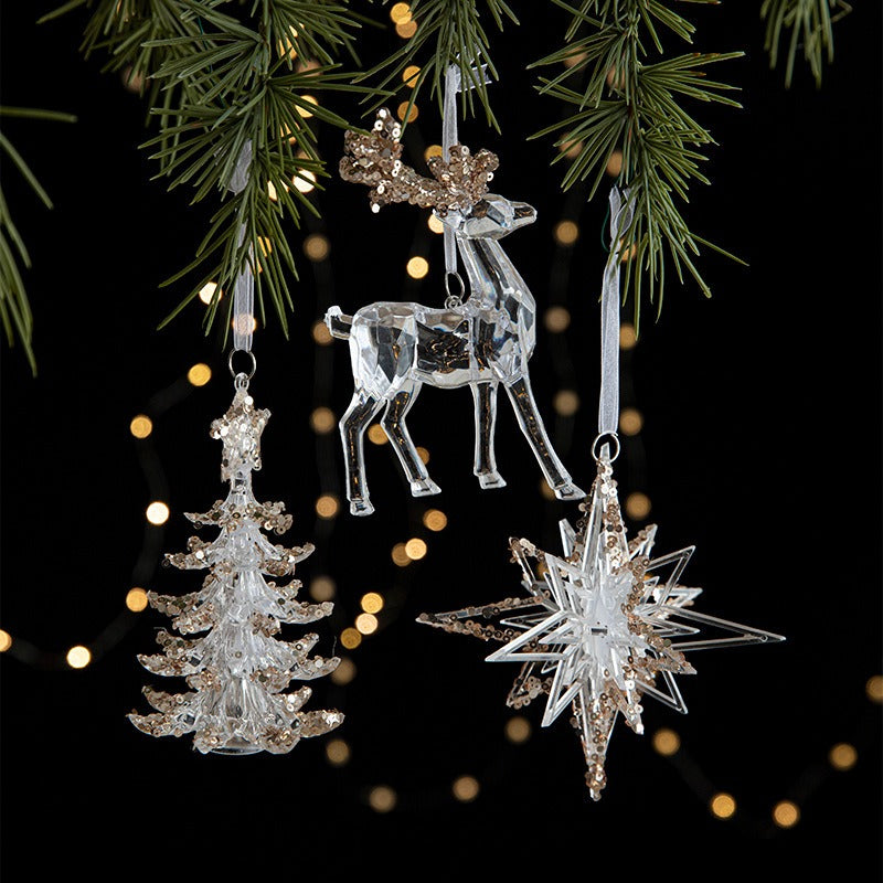 Acrylic Christmas Sequin Pendant