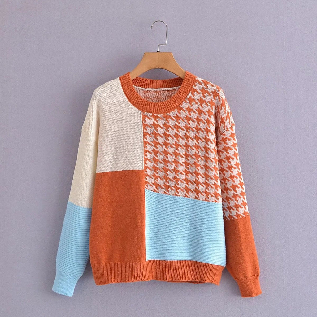 Loose Fit Long Sleeve Knitted Pullover Sweater | Streetwear
