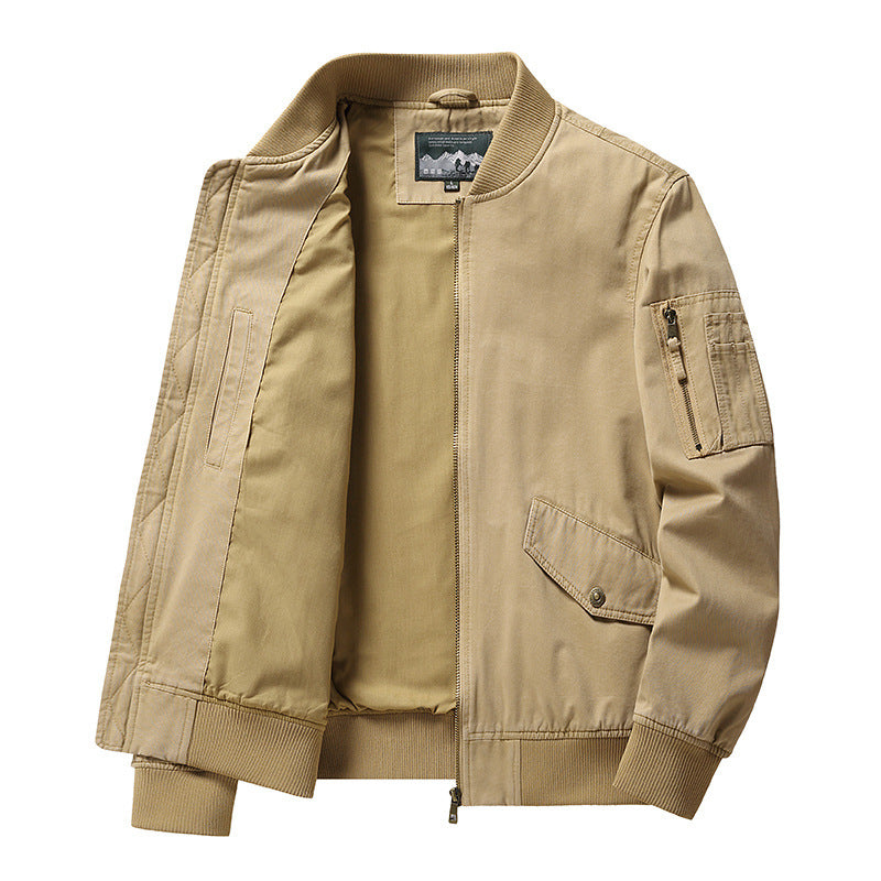 Men's Short Stand Collar Work Jacket
