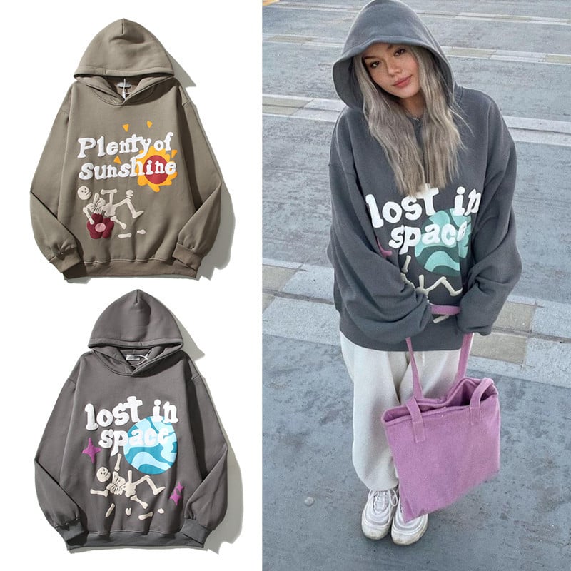 Skull Halloween Print Graffiti Hoodie Long Sleeve Sweatshirt | Streetwear