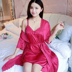 Women's Ice Silk Sexy Two-Piece Nightwear Set