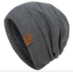 Fleece-Lined Wool Knit Winter Hat | Embroidered Cap