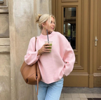 ChicWinter Pink Crew Pullover | Streetwear