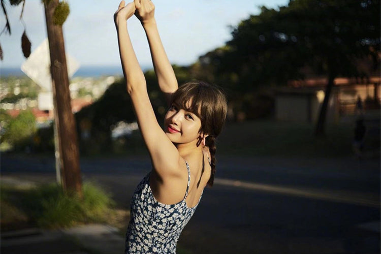 Blue Floral Cami Dress for Petite Women (Summer)
