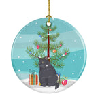 British Shorthair Cat Christmas Ceramic Ornament