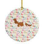 Cavalier King Charles Spaniel Merry Christmas Ceramic Ornament