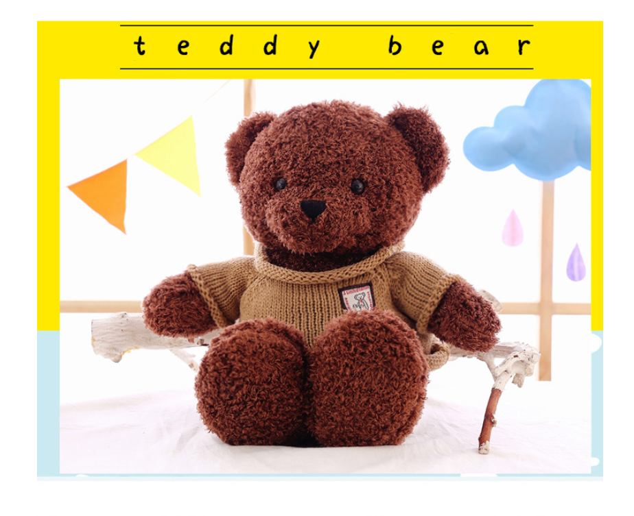Teddy Bear Sweater Cartoon Plush Toy Doll
