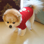 Christmas Pet Dog T-Shirt - Red Holiday Outfit | Streetwear