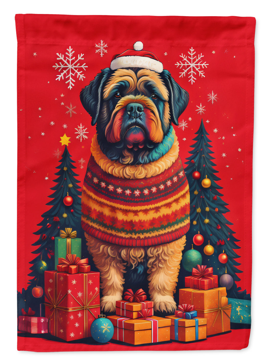 Bouvier des Flandres Holiday Christmas House Flag