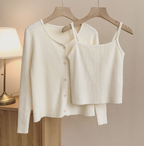 Slim Cardigan Set with Tank Top (One Set)