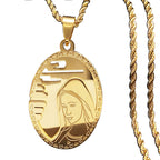 Mary Mother of God Stainless Steel Pendant Necklace