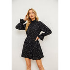 Women's Long Sleeve Half Turtleneck Slimming Dress