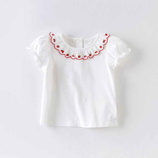 Fashionable Half Sleeve Cotton Dress for Girls