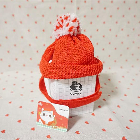 Red Christmas Sweater Hat for Festive Season | Embroidered Cap