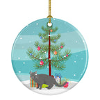Chartreux Cat Christmas Ceramic Ornament