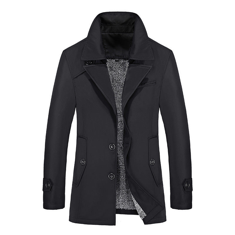 Mid-Length Windbreaker for Young Men