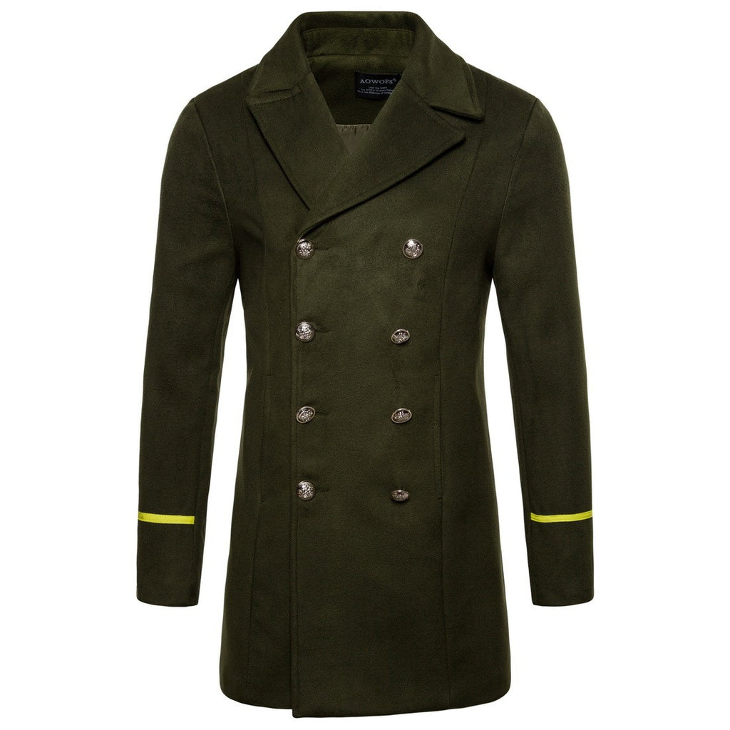 Mid-length Men's Fashion Wool Trench Coat