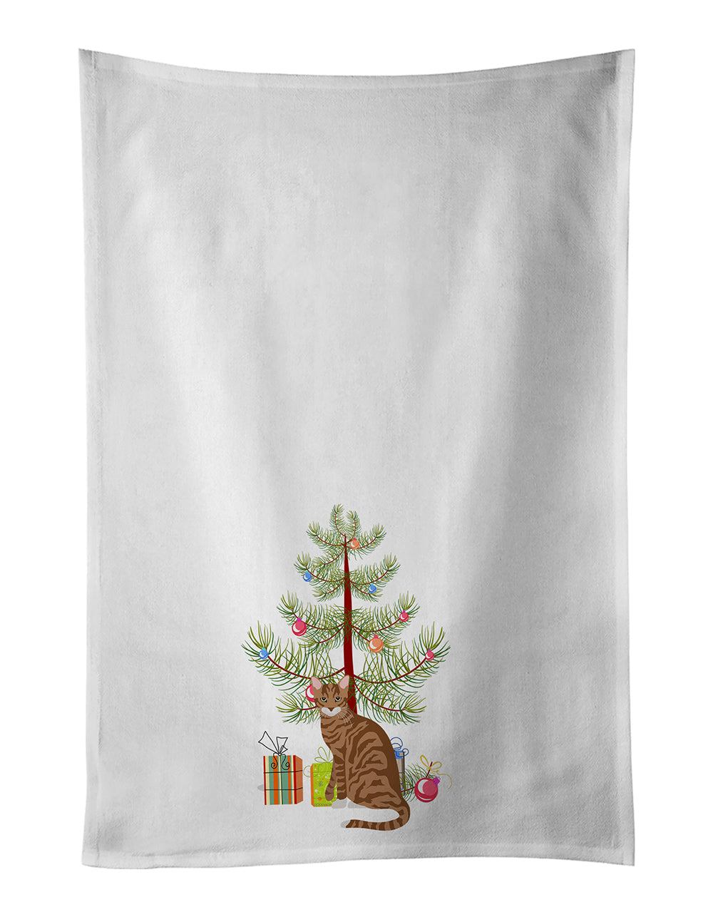 Toyger Cat Christmas Kitchen Towel Set of 2