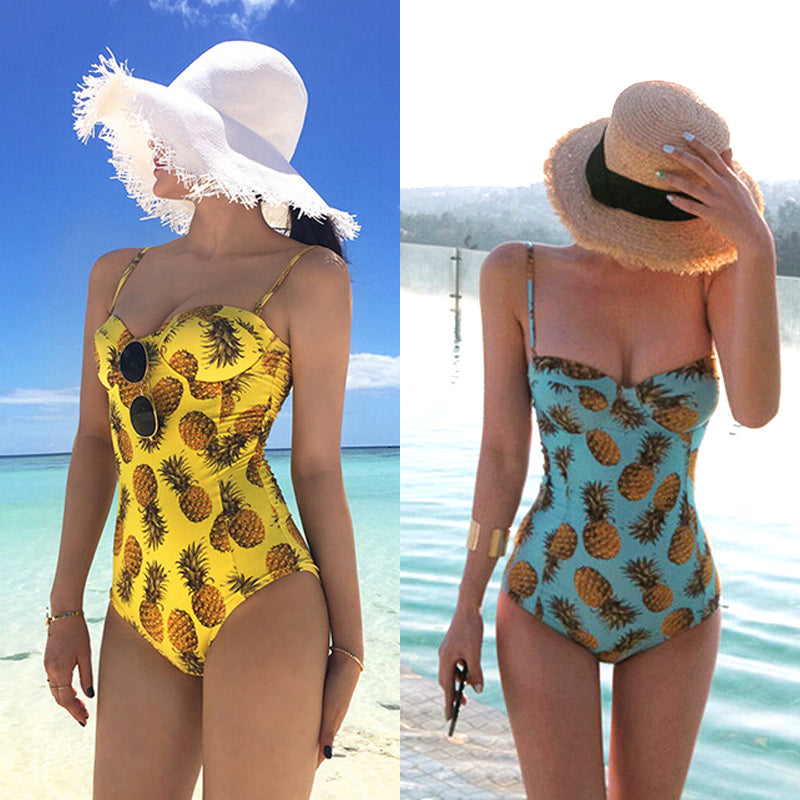 Pineapple Pattern Women's One-Piece Swimsuit Bikini