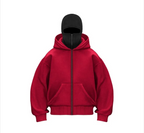 Fleece-Lined Dual Hood Sweatshirt | Streetwear