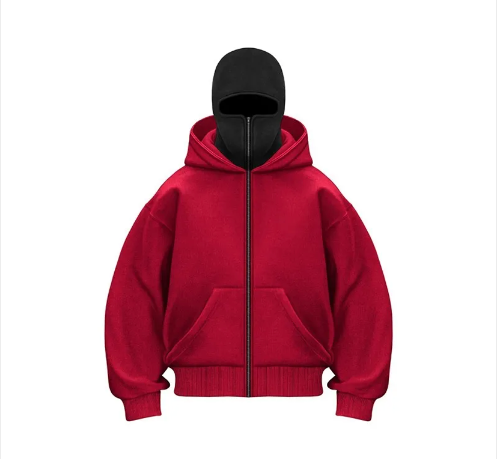 Fleece-Lined Dual Hood Sweatshirt | Streetwear