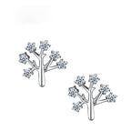 Silver Christmas Tree Earrings