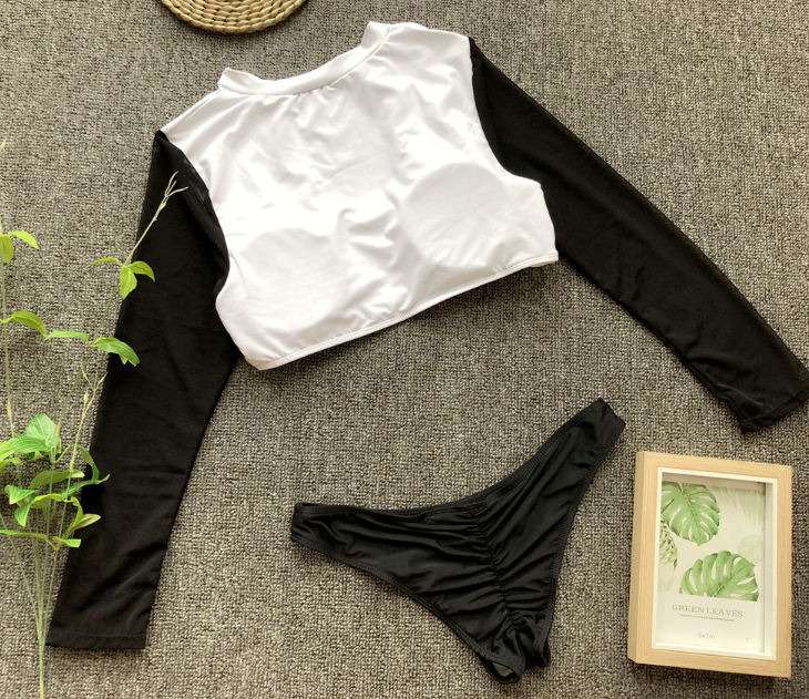 Long Sleeve Bikini, Two-Piece Swimsuit Set