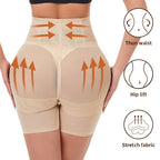 Womens High Waist Seamless Shaping Body Shaper Boyshorts