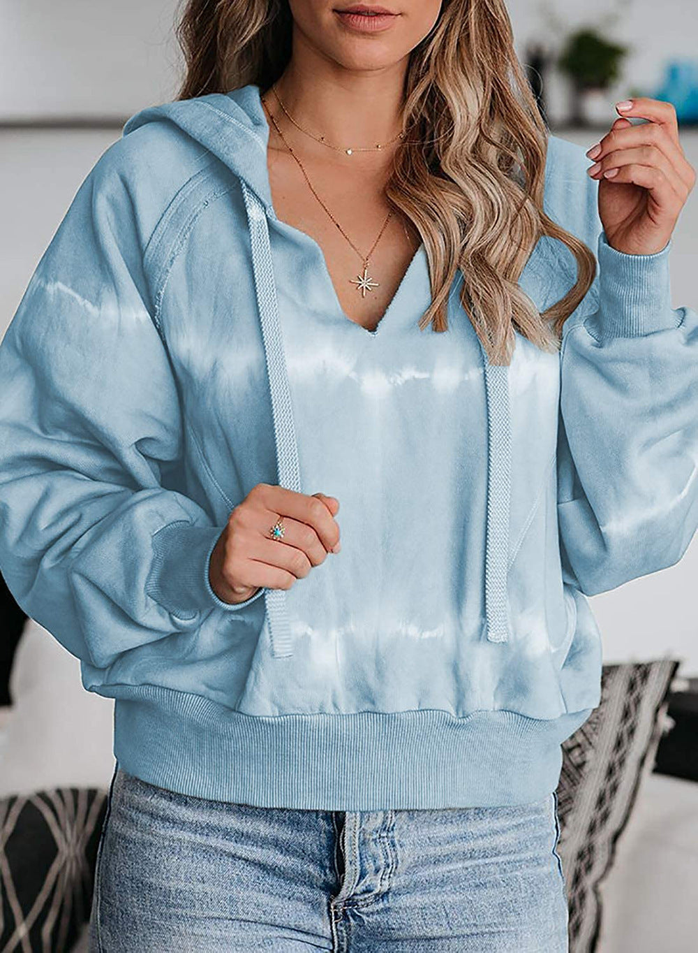 Casual Gradient Tie-Dye Hooded Sweater for All