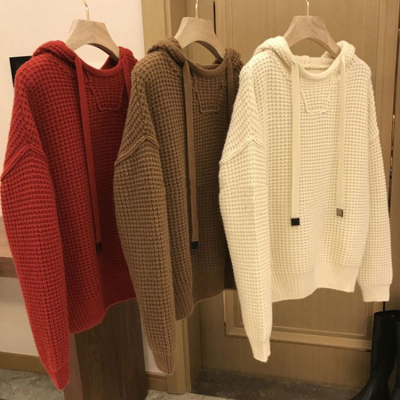 Men's Hooded Long Sleeve Versatile Color Sweater