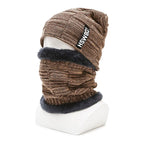 Hat Men's Winter Fleece Lined Padded Warm Keeping Woolen Knitted Hat | Embroidered Cap