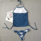 Large Size Women's Bikini with Coconut Tree Print